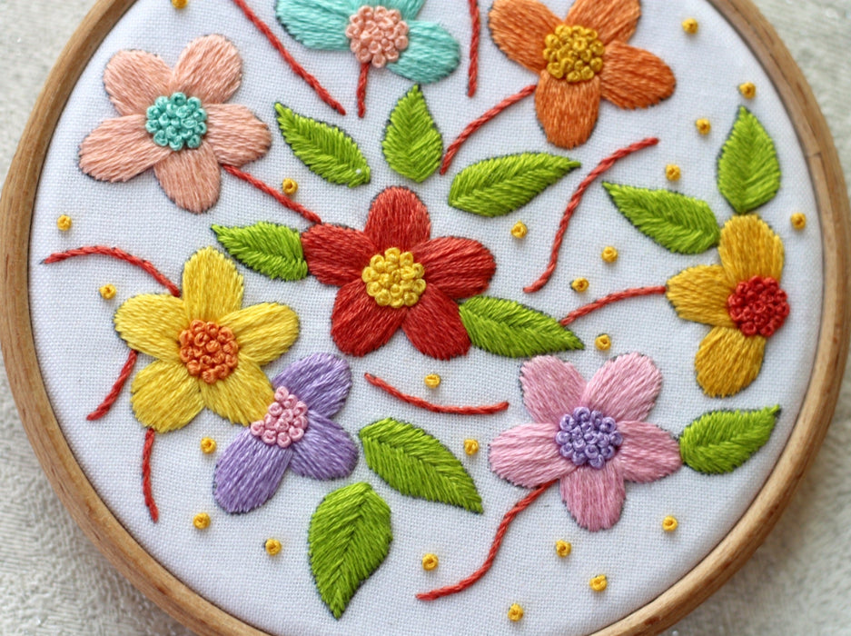 Floral Embroidery Pattern (PDF) — The Embroidery Cart