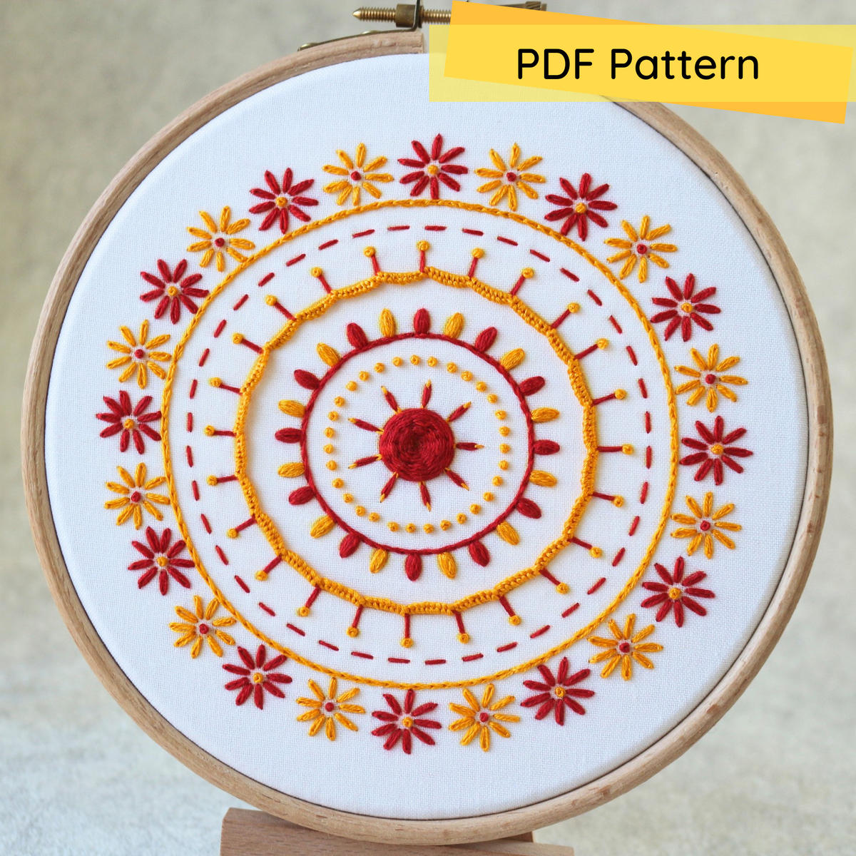 Flower Embroidery Pattern, Colorful Floral Embroidery Tutorial, DIY Instant  Download PDF, Hand Embroidery Pattern, Hand Embroidered Flowers -   Canada